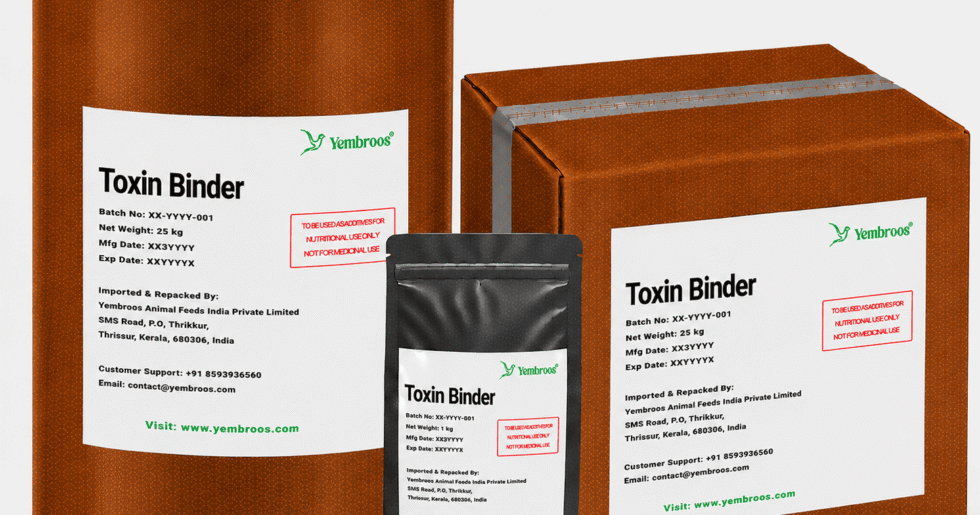 Yembroos Toxin Binder Manufacturer Supplier Exporter and Importer in India | Mycotoxin Binder for Poultry Livestock and Aquaculture