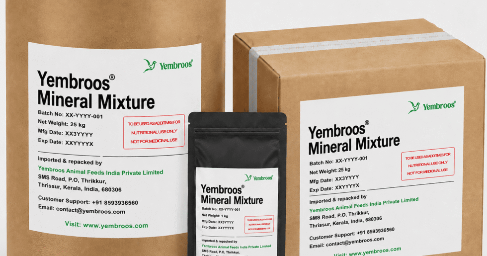 Yembroos Mineral Mixture Manufacturer Supplier Exporter and Importer in India | Veterinary and Animal Nutrition Mineral Supplement