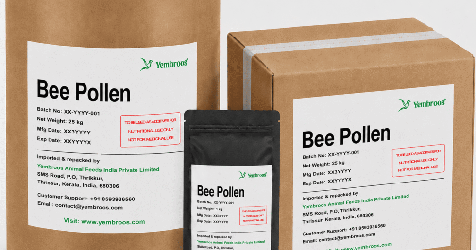 Bee Pollen Manufacturer Supplier Exporter and Importer in India | Yembroos Animal Feeds India Pvt Ltd